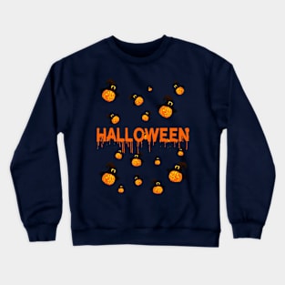 Halloween Pumpkin Witch Crewneck Sweatshirt